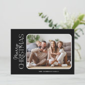 シンプルエレガンスメリークリスマスフォト シーズンカード (スタンド正面)