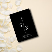 シンプルエレガンスリーフモノグラムシ結婚ック セーブザデート