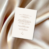 シンプルエレガンスリーフモノグラムシ結婚ック 招待状