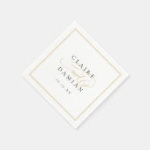 シンプルエレガンスロマン結婚ティック スタンダードカクテルナプキン (角)