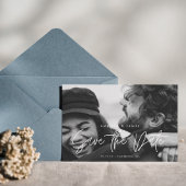 シンプルエレガンス予算スクリプト写真の保存日付 ポストカード