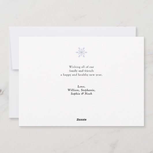 シンプルエレガンス新年写真 シーズンカード (裏面)