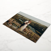 シンプルエレガンス横型結婚カード 箔招待状 (回転した状態)