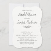 シンプルエレガンス白黒ブライダルシャワー 招待状 (正面)