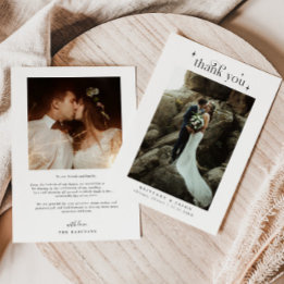 シンプルエレガンス結婚の写真 サンキューカード