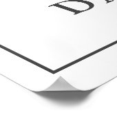 シンプルエレガンス結婚ウェルカムサイン ポスター (角)