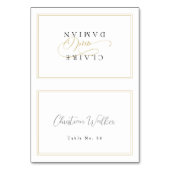 シンプルエレガンス結婚スクリプトの折り畳み座席表 テーブルナンバー (正面)