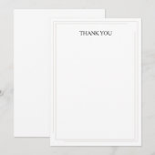 シンプルエレガンス結婚フラットサンキューカード サンキューカード (正面/裏面)