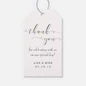 シンプルエレガンス結婚式の引き出物サンキューユー ギフトタグ (正面)