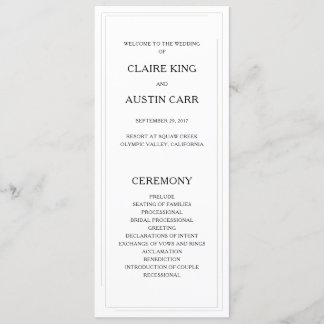 シンプルエレガンス結婚式 プログラム