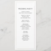 シンプルエレガンス結婚式 プログラム (裏面)