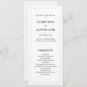 シンプルエレガンス結婚式 プログラム (正面/裏面)