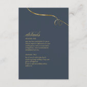 シンプルエレガンス結婚詳細ブルーID1022 エンクロージャーカード (正面)