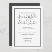 シンプルエレガンス ウェディング招待状 招待状 (正面/裏面)