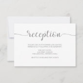 シンプルエレガンス |グレーミニマルと白の披露宴 招待状 (正面)