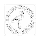 シンプルエレガンス – フラミンゴファミリー差出人住所 セルフインキングスタンプ (デザイン)