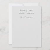 シンプルエレガンスPHOTO'結婚s Thank You Budget (裏面)