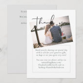 シンプルエレガンスPHOTO'結婚s Thank You Budget (正面/裏面)