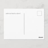 シンプルエレガンスPHOTO'結婚s Thank You Budget ポストカード (裏面)