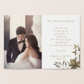 シンプルエレガントありが結婚実在 箔カード (内部)