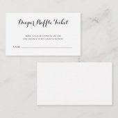 シンプルエレガントおむつラッフルベビーシャワー エンクロージャーカード (正面/裏面)