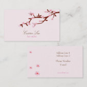 シンプルエレガントさくらんぼブロッサム桜名刺 名刺 (正面/裏面)