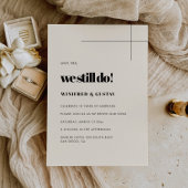 シンプルエレガントとシックな誓いの更新の招待 セーブザデート