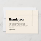 シンプルエレガントとシックサンキューカード サンキューカード (正面)