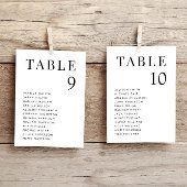 シンプルエレガントなウェディングテーブル座席表カード 招待状