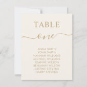 シンプルエレガントなウェディングテーブル番号座席表 (正面)