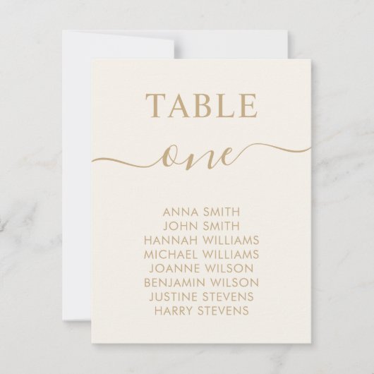 シンプルエレガントなウェディングテーブル番号座席表 (正面)