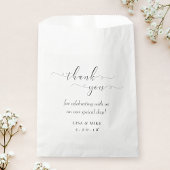 シンプルエレガントなウェディングブライダルシャワーありがとう フェイバーバッグ