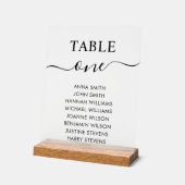 シンプルエレガントなウェディング座席表の番号 アクリルサイン (傾斜)