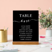 シンプルエレガントなウェディング座席表の番号 アクリルサイン (ウェディング)