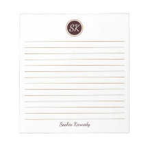 シンプルエレガントなチョコレートブラウンラインモノグラム名