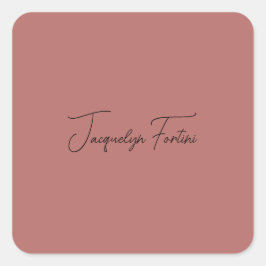 シンプルエレガントなミニマル書道台本の名前 スクエアシール