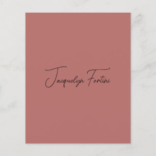 シンプルエレガントなミニマル書道台本の名前 チラシ