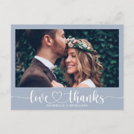 シンプルエレガントな結婚式ありがとう写真はがき ポストカード