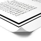 シンプルエレガントな結婚式の座席図記号 ポスター (角)