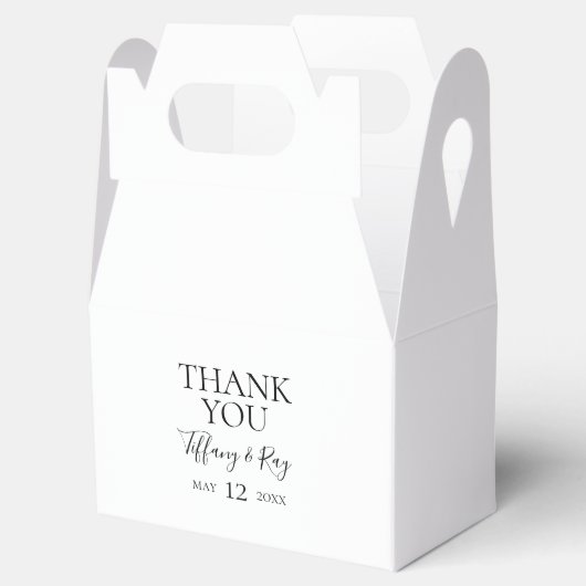 シンプルエレガントな結婚式用お願い フェイバーボックス (オープン)