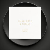 シンプルエレガントな結婚式 スタンダードカクテルナプキン