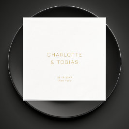 シンプルエレガントな結婚式 スタンダードカクテルナプキン