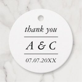 シンプルエレガントな結婚式 フェイバータグ