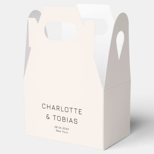 シンプルエレガントな結婚式 フェイバーボックス (オープン)