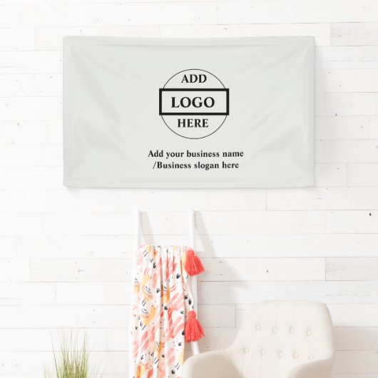 シンプルエレガントのロゴをここに表示 横断幕 (インサイチュ)