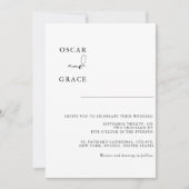 シンプルエレガントの書結婚道 招待状 (正面)