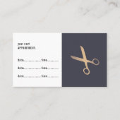 シンプルエレガントはさみ毛アポイントメントカード 予約カード (正面)