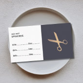 シンプルエレガントはさみ毛アポイントメントカード 予約カード