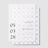 シンプルエレガントはっきりした結婚は ベラム紙招待状 (オフセット (招待状))