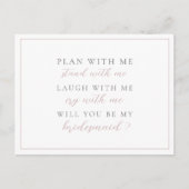 シンプルエレガントは僕の花嫁介添人になるか インビテーションポストカード (正面)